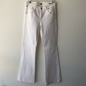 White wide leg jeans